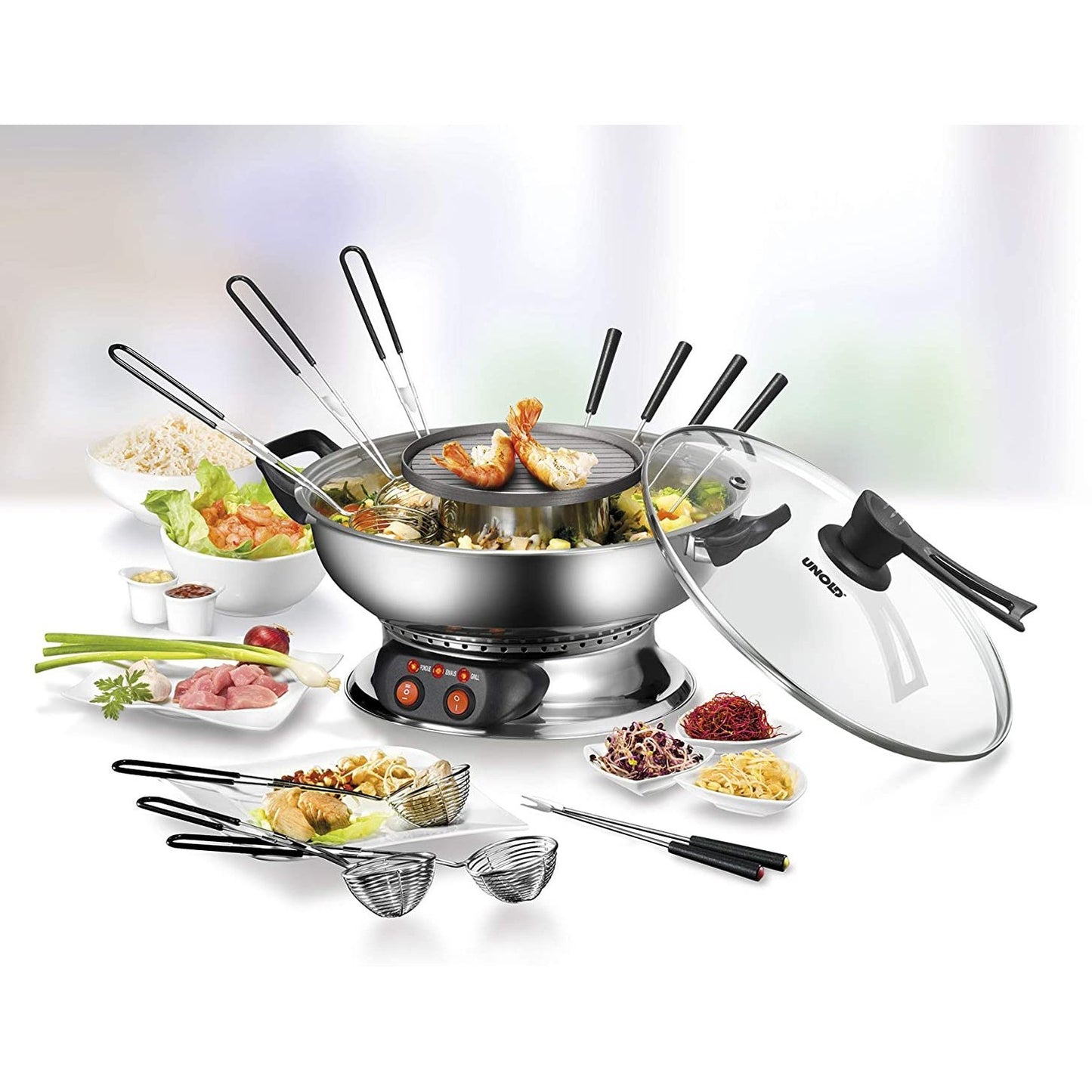 Unold Asian Style Electric Fondue & Griddle