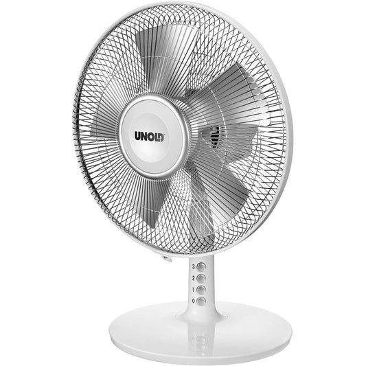 Unold Silverline 14” Pedestal Desk Fan White