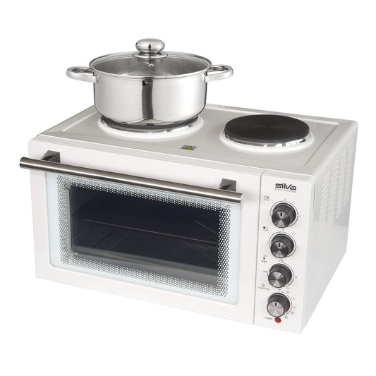 Silva Homeline Electric Mini Oven Rotisserie Grill & Hob 30L